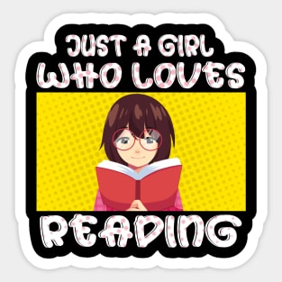 Just A Girl Who Loves Anime Ramen And Reading Japan Anime Sticker